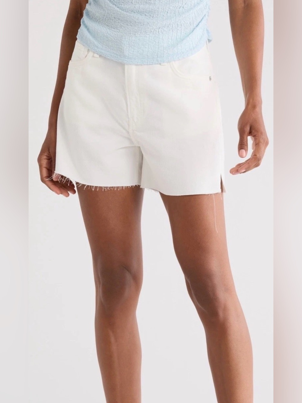 rag & bone Retro Cut-off High-Rise Denim Shorts White Sz 27 NWT